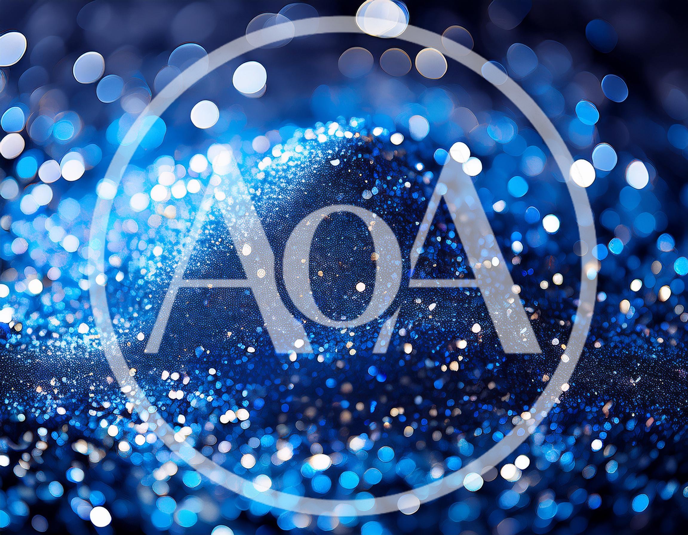 Abstract Blue Glittering Bokeh Light Background