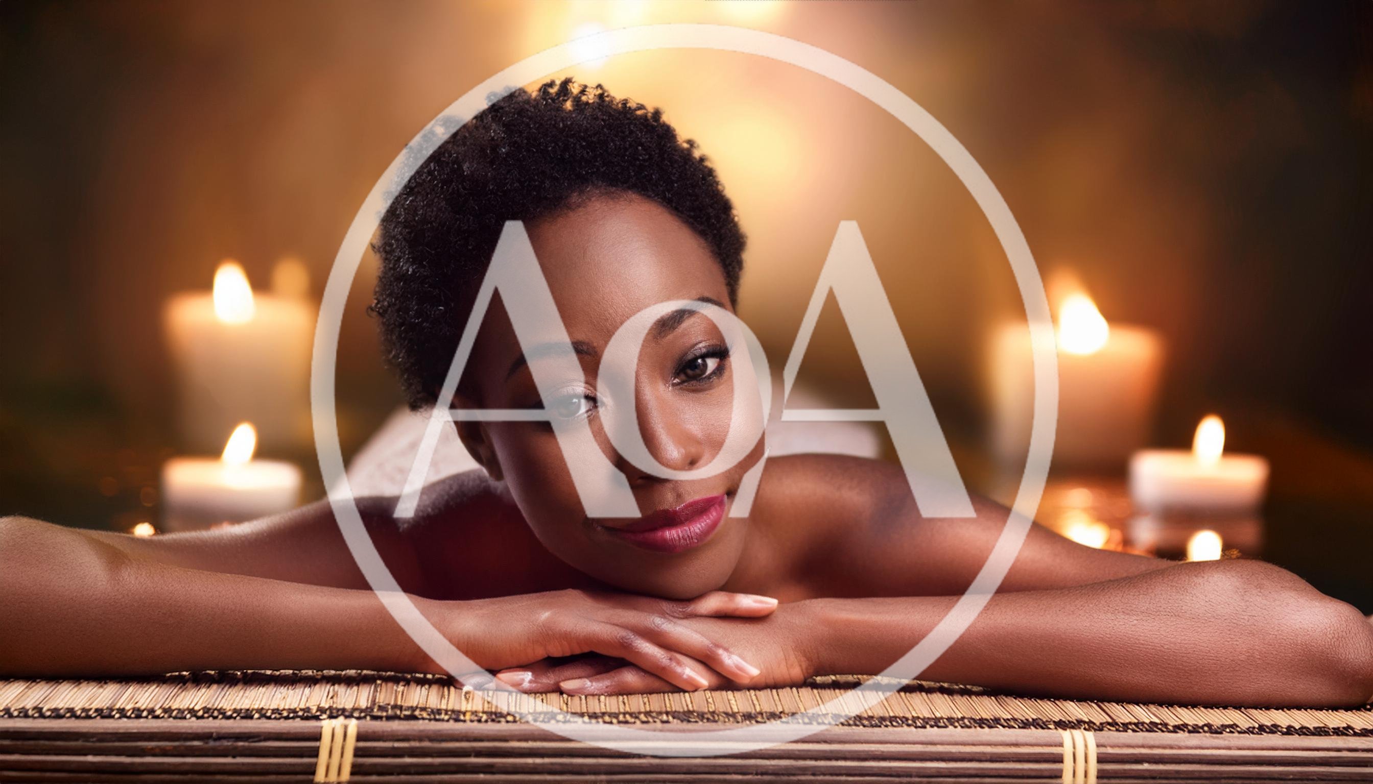 Relaxed Woman Resting On A Spa Massage Table