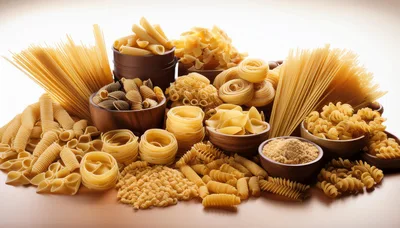 Assorted Varieties Of Dry Italian Pasta