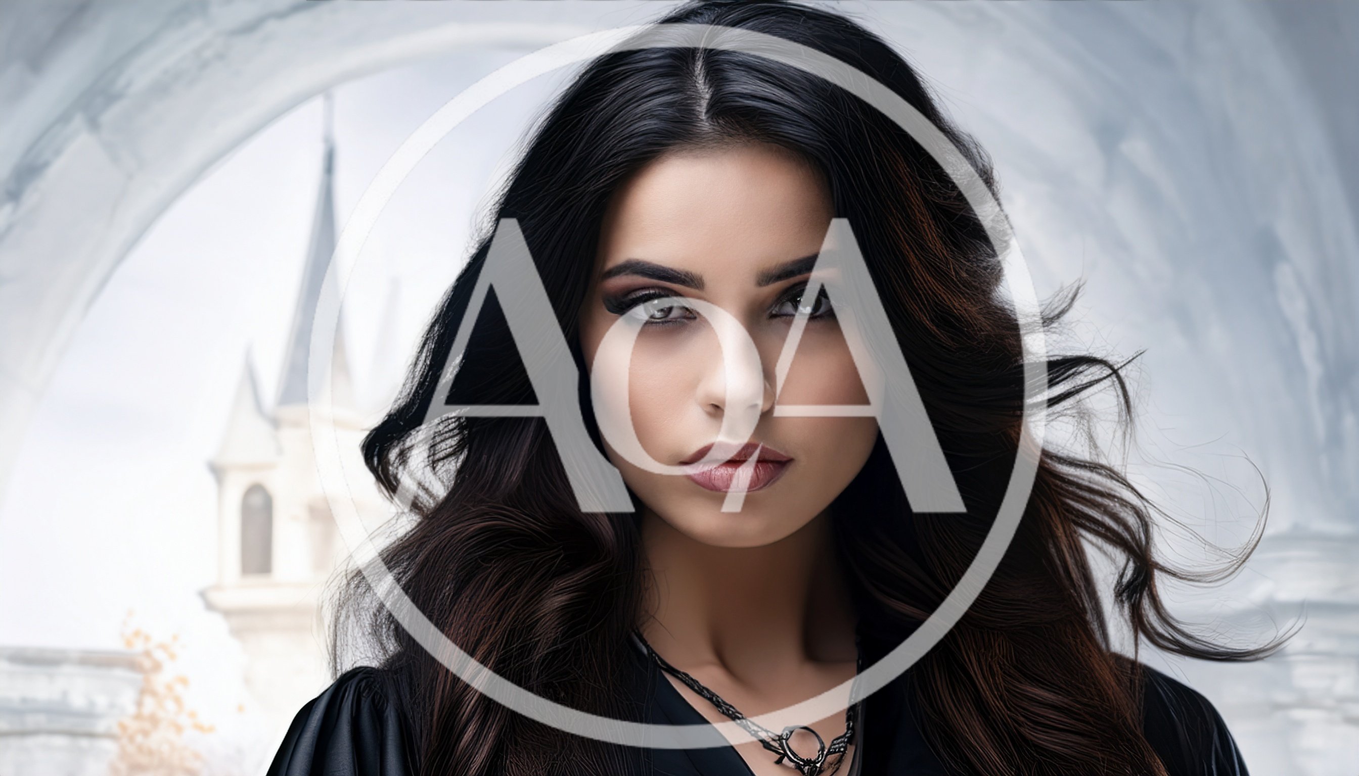 Portrait Of A Beautiful Woman With Dark Hair