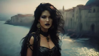 Portrait Of A Gothic Woman By The Water
