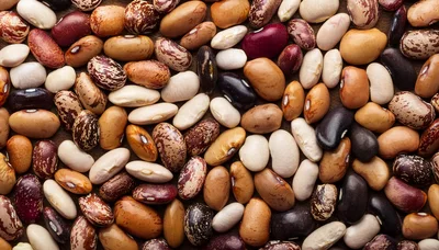 Assorted Dried Beans and Legumes Background