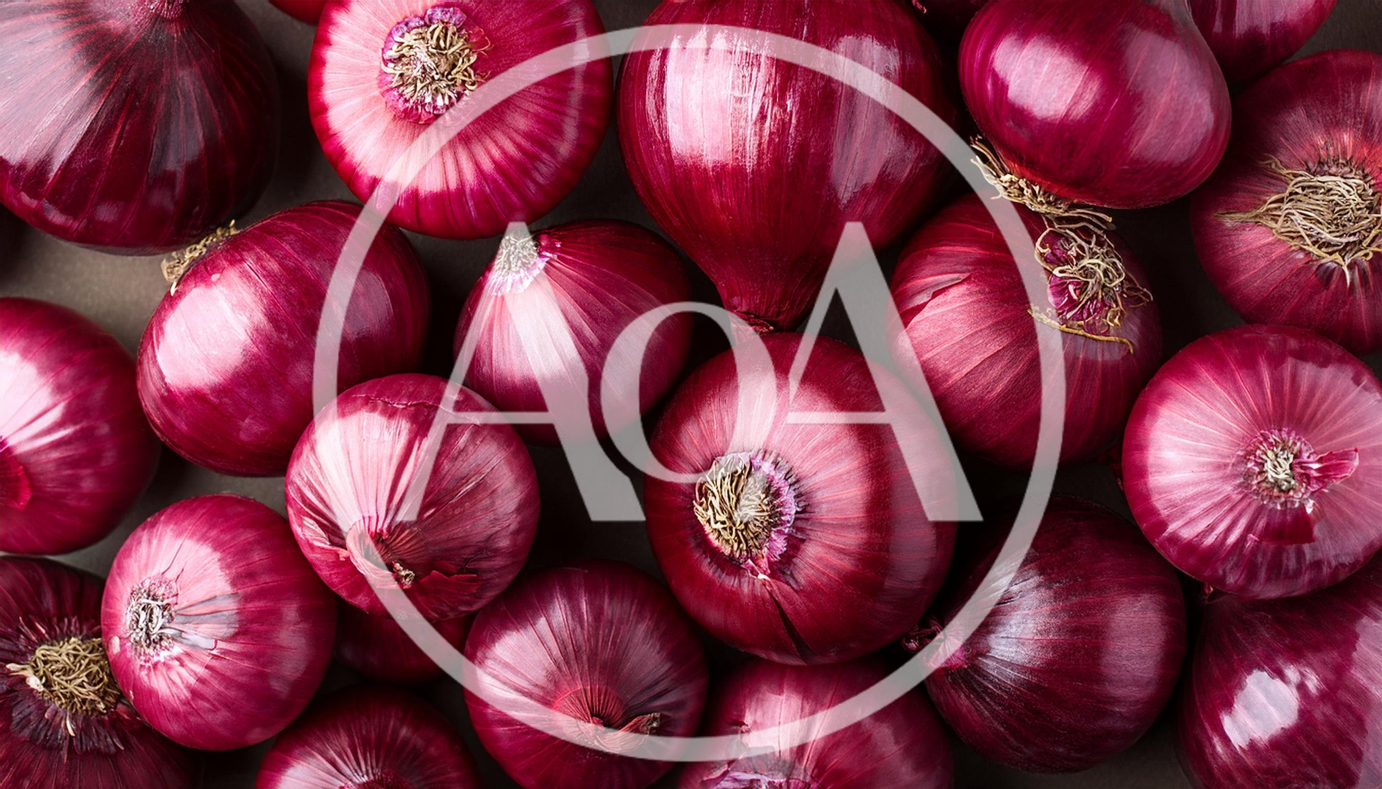 Top View Of Fresh Red Onions