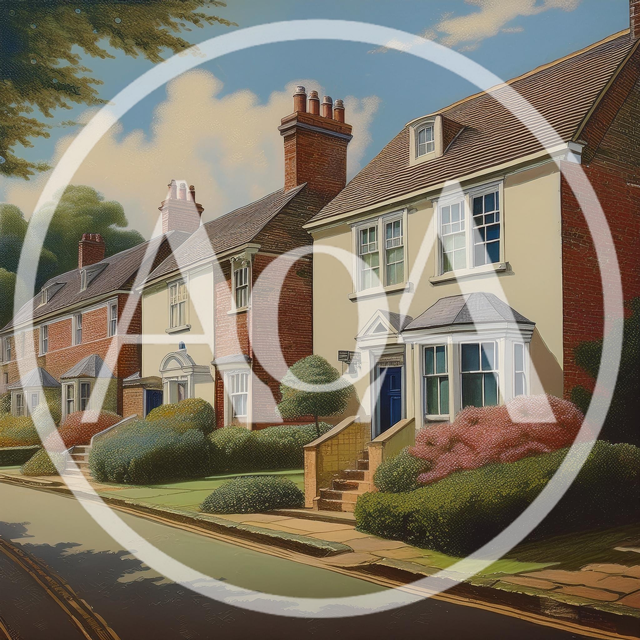 Row Of Traditional English Suburban Houses