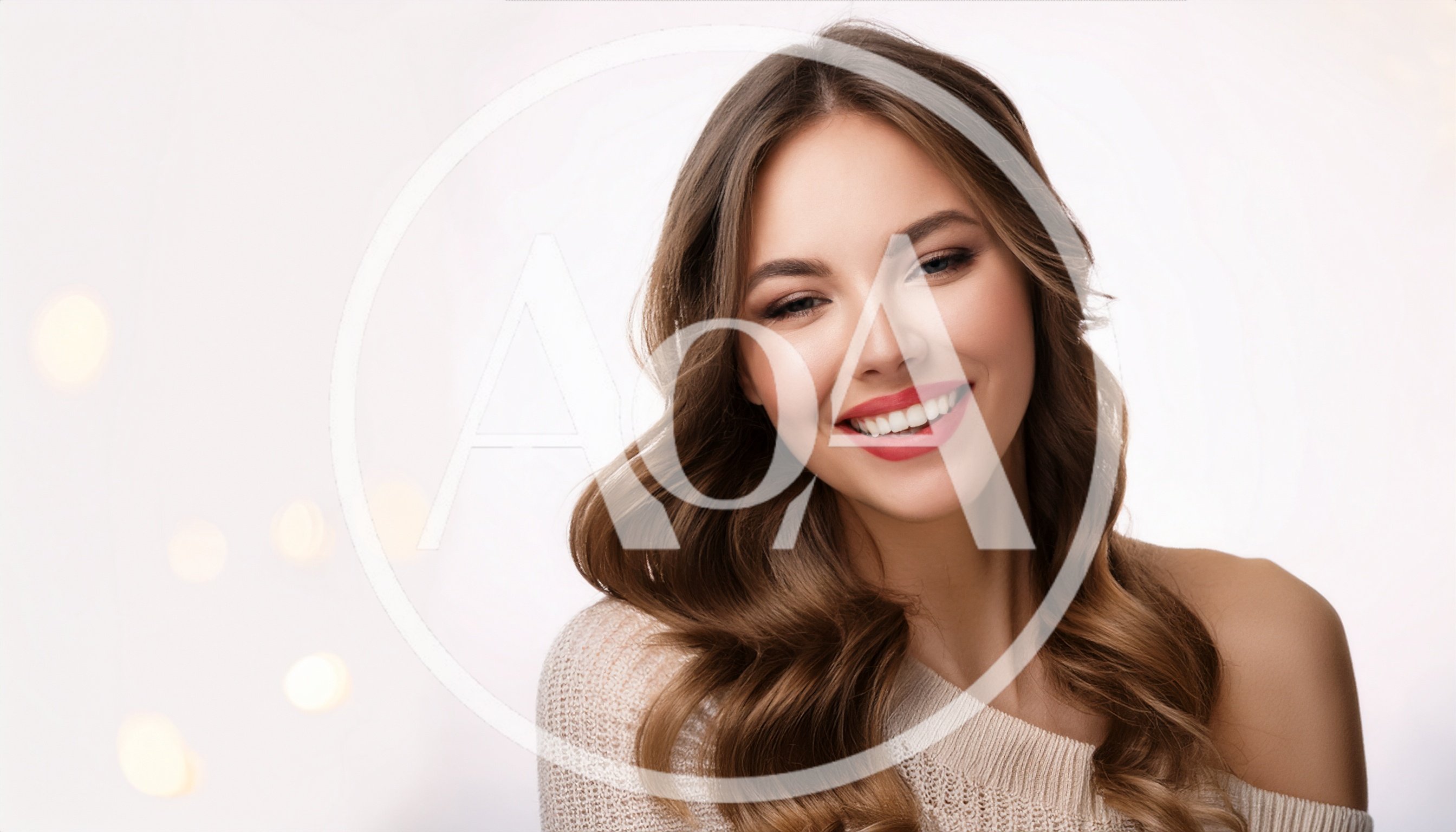 Smiling Young Woman With Wavy Hair