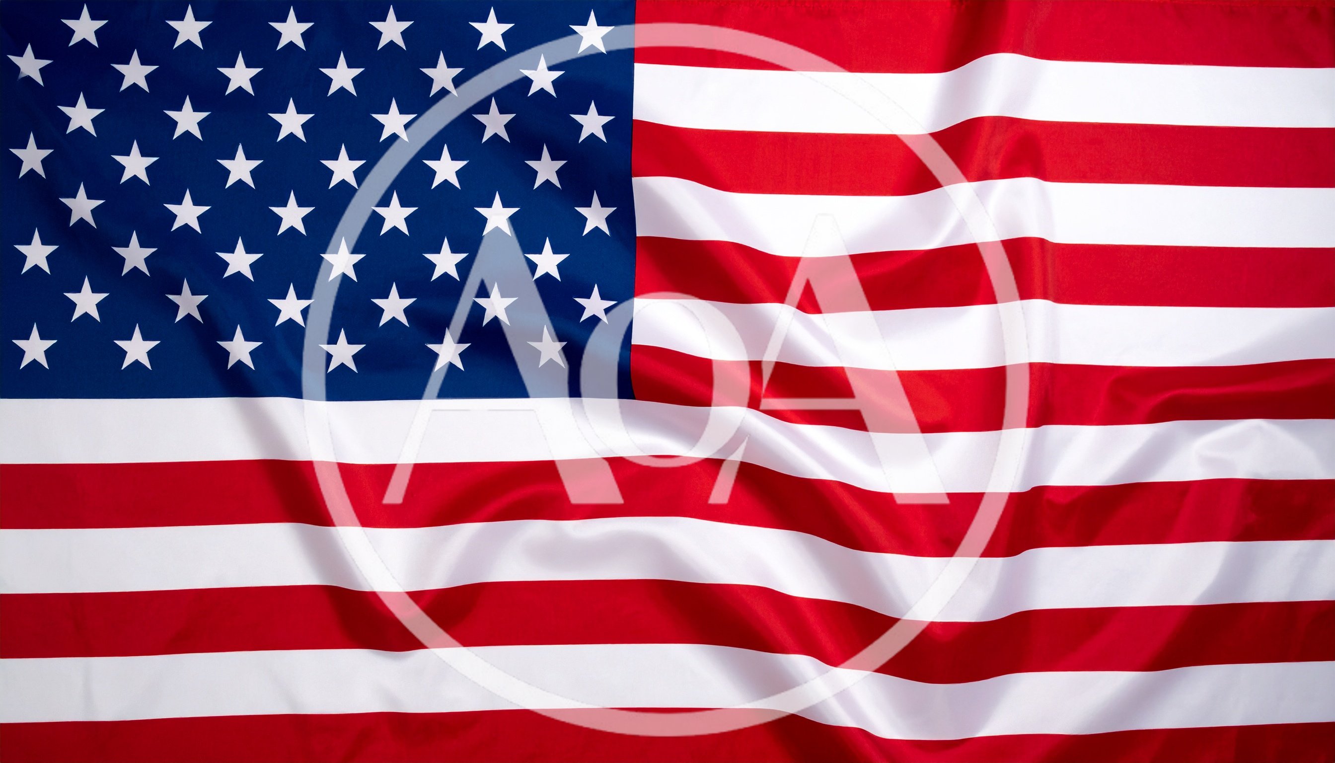 Waving American Flag With Soft Fabric Texture