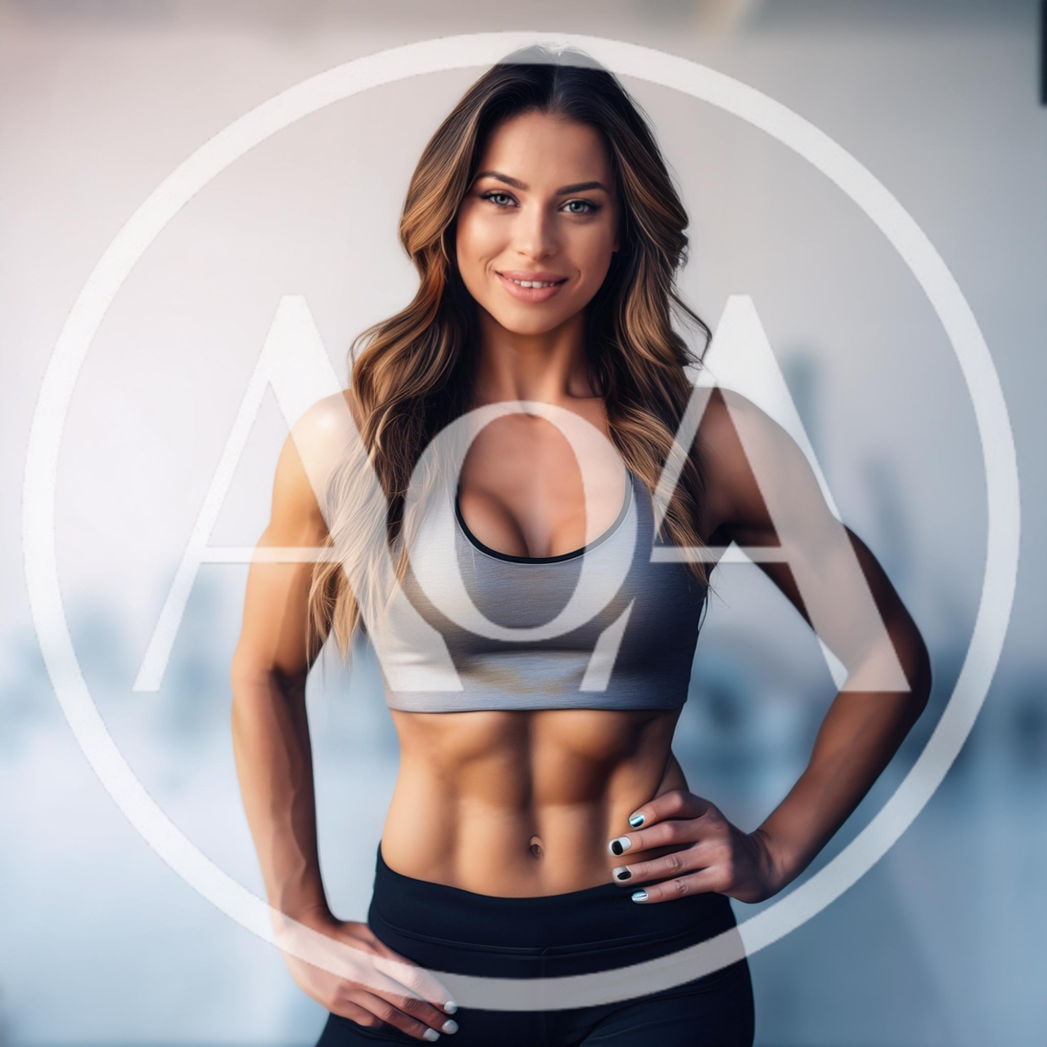 Fit Woman Posing In A Modern Gym Setting