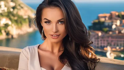 Portrait Of A Beautiful Woman In Italy
