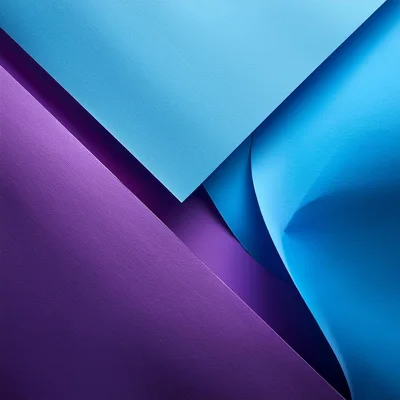 Abstract Geometric Composition Of Blue And Purple Paper