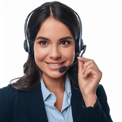 Professional Customer Service Representative Wearing Headset