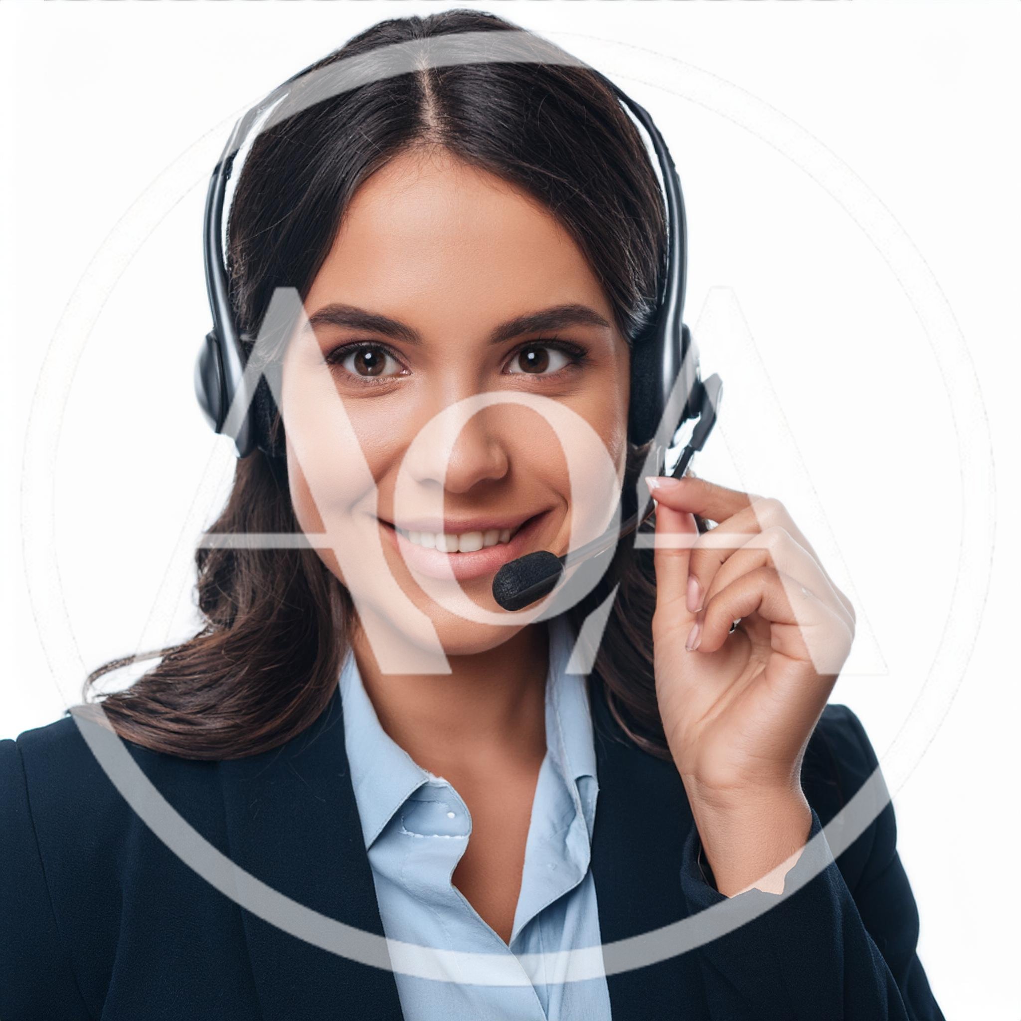 Professional Customer Service Representative Wearing Headset