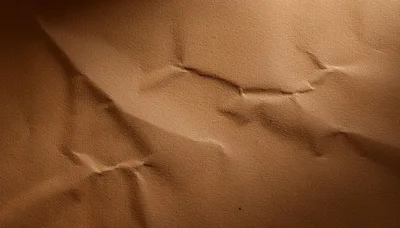 Brown Paper Texture With Creases And Folds