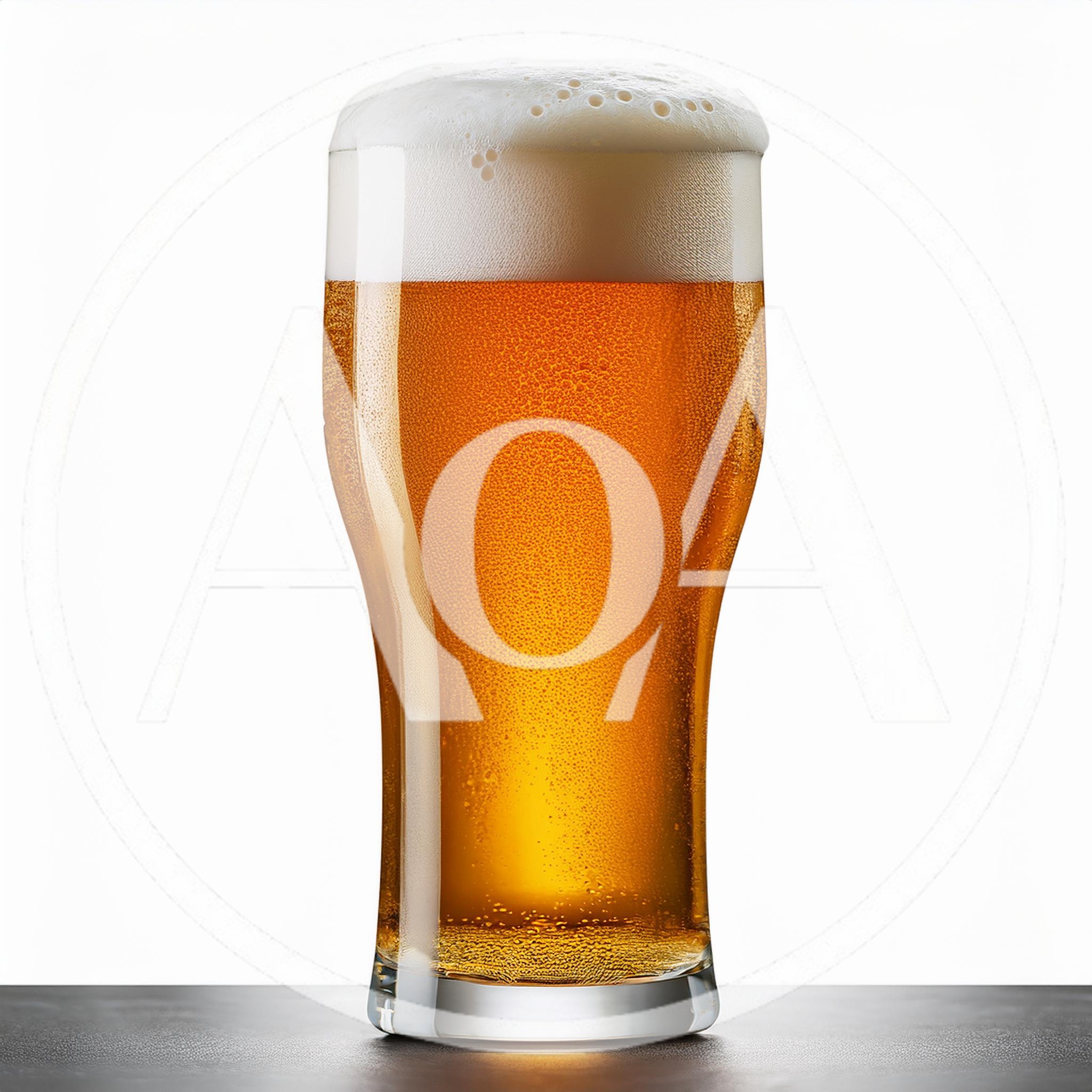 Glass Of Golden Beer With Thick White Foam