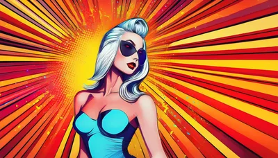Pop Art Illustration Of A Stylish Woman