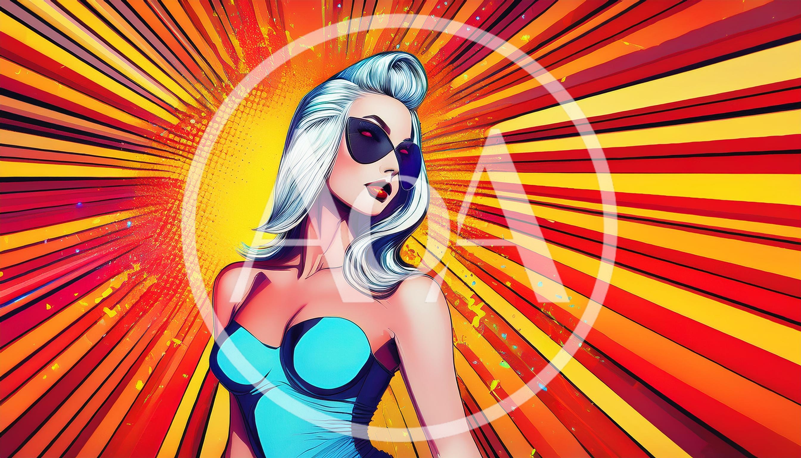 Pop Art Illustration Of A Stylish Woman