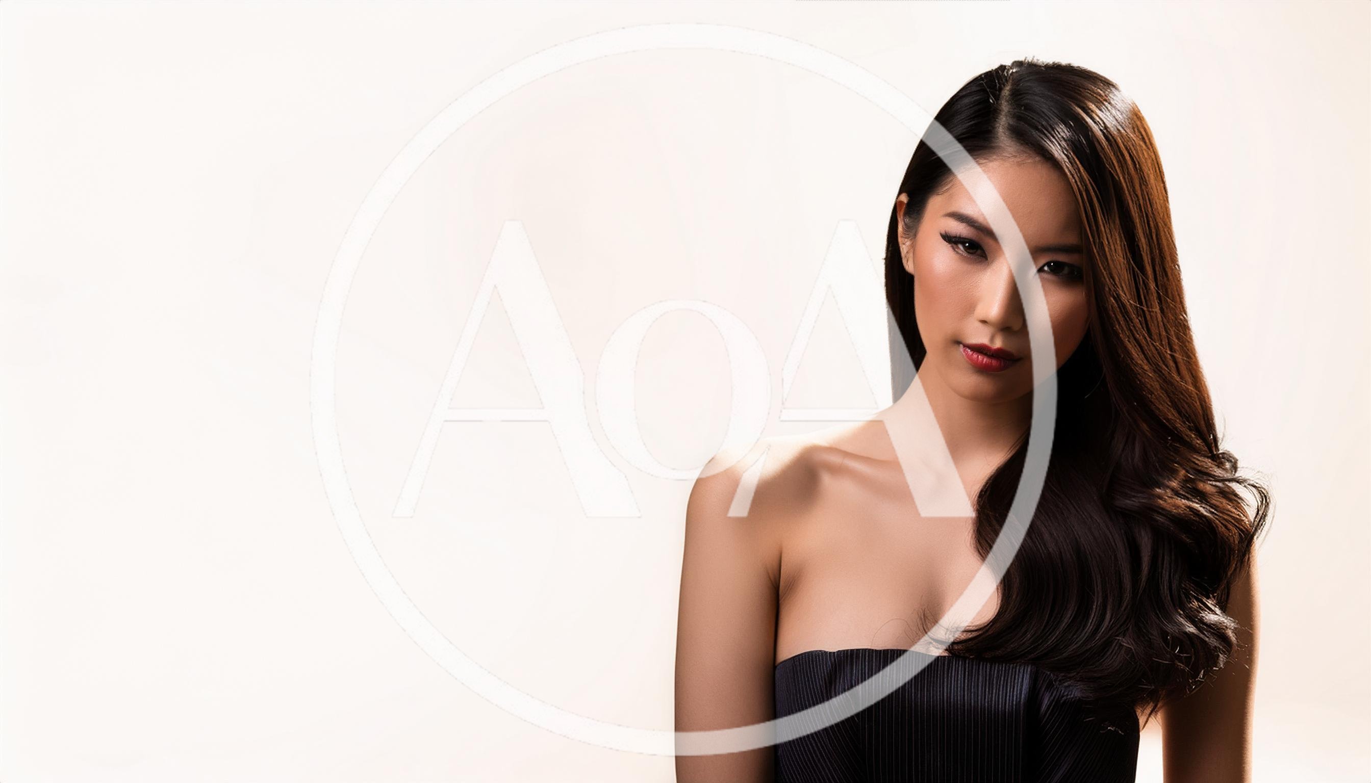 Portrait Of A Beautiful Asian Woman In Evening Wear