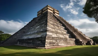 El Castillo Pyramid at Chichen Itza Mexico