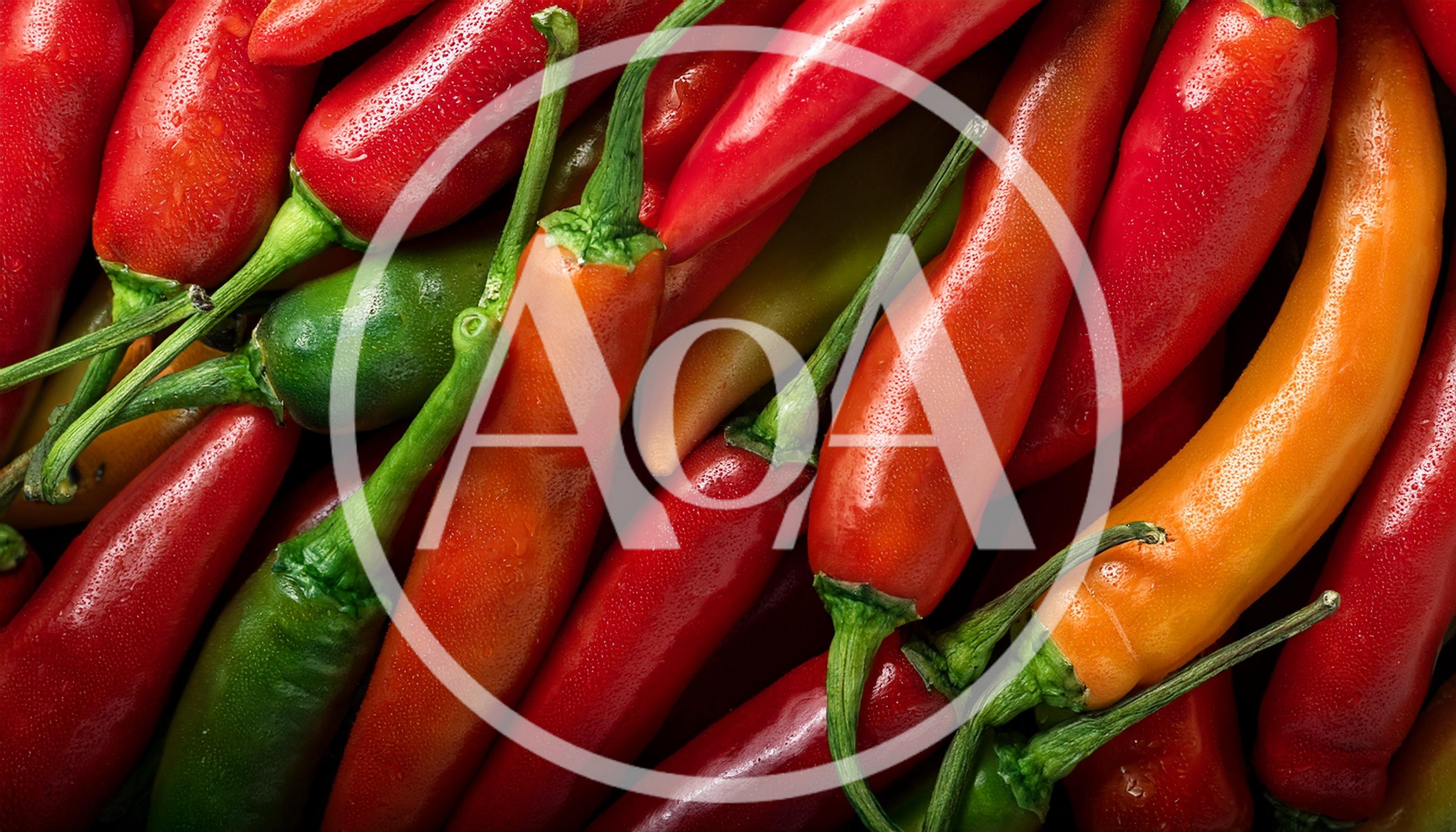 Fresh Red and Green Chili Peppers Background