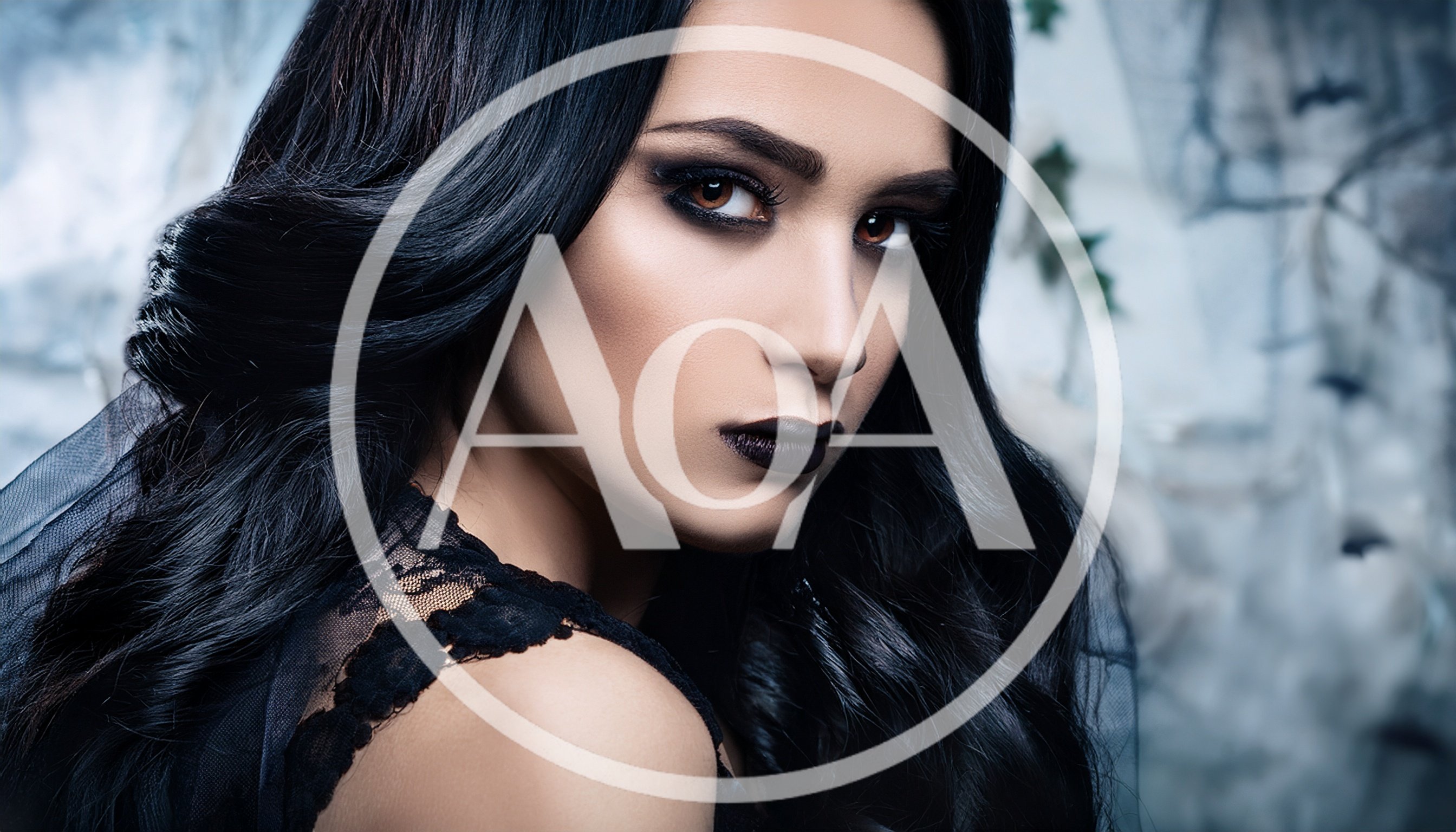 Portrait Of A Gothic Woman With Dark Makeup