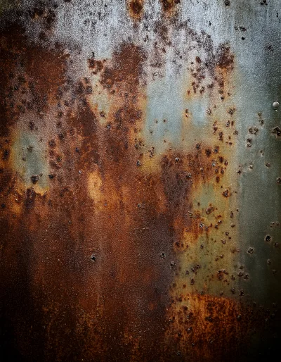 Weathered Metal Surface With Heavy Rust Texture