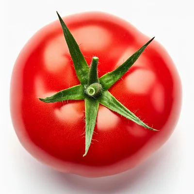 Single Fresh Red Tomato On White Background