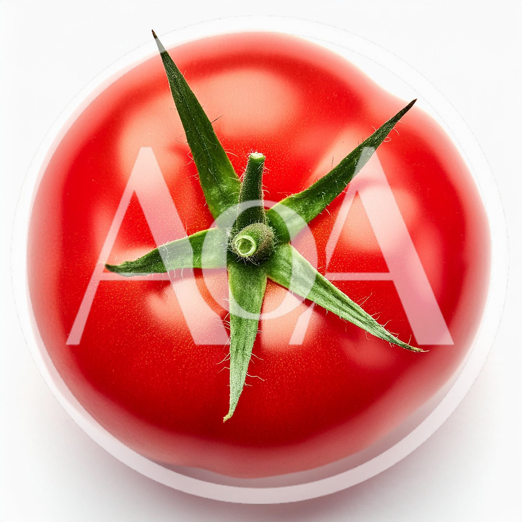 Single Fresh Red Tomato On White Background