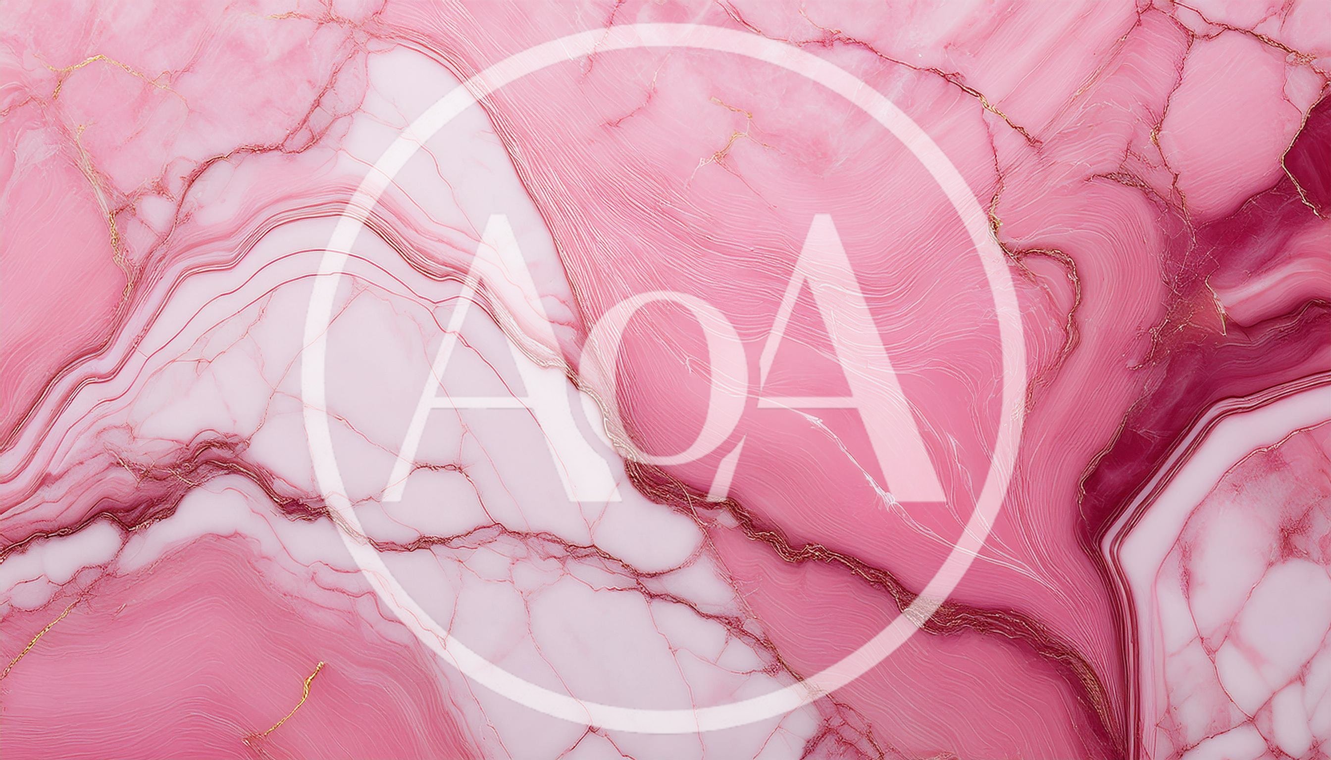 Abstract Pink Marble Texture With Gold Veins