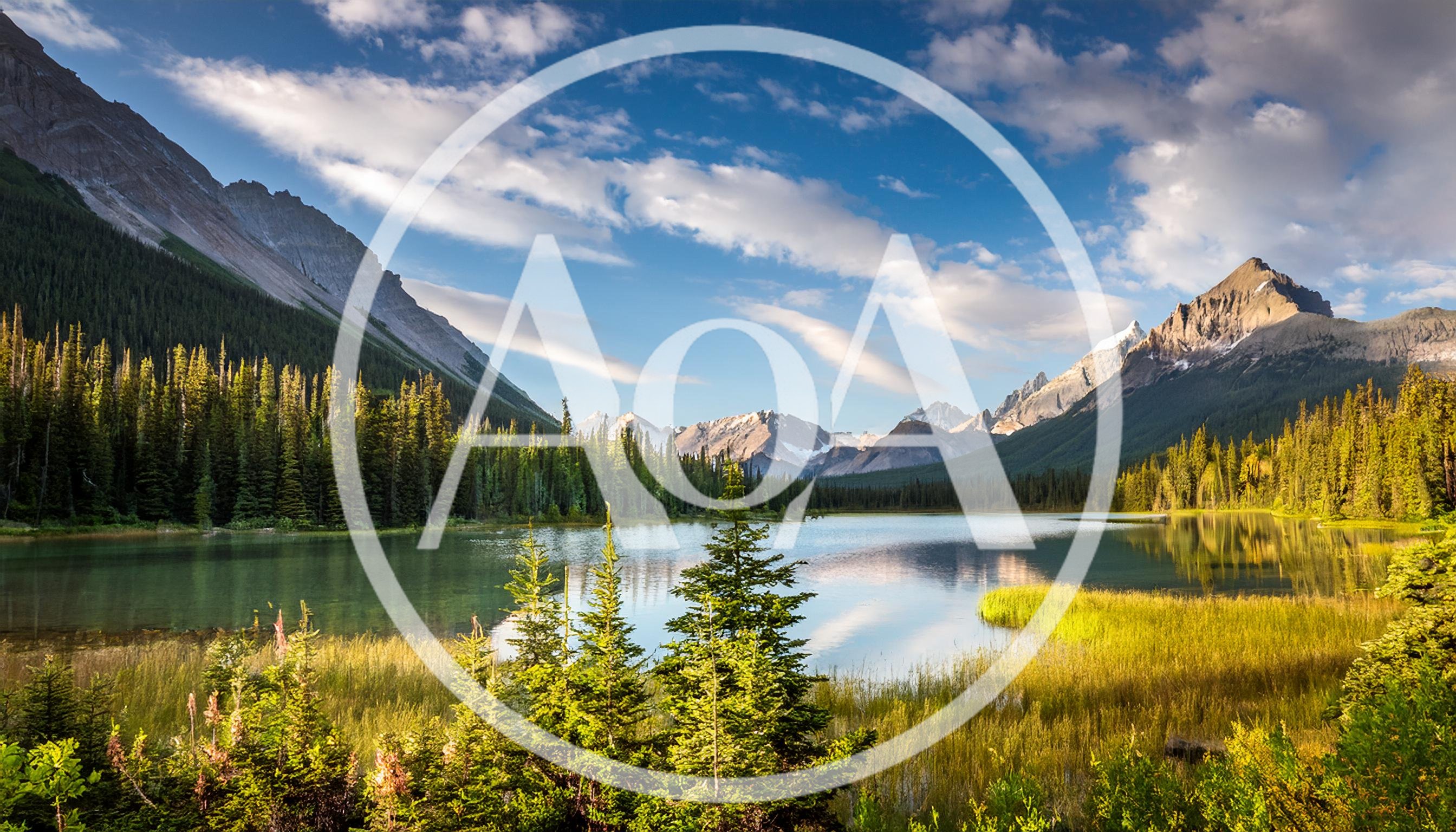 Scenic Mountain Lake Landscape With Pine Forest Reflection