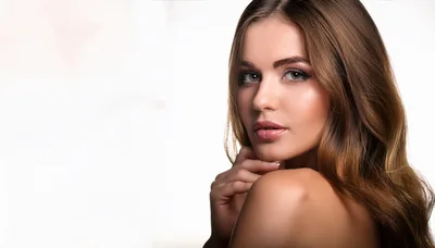 Portrait Of A Beautiful Young Woman With Natural Makeup