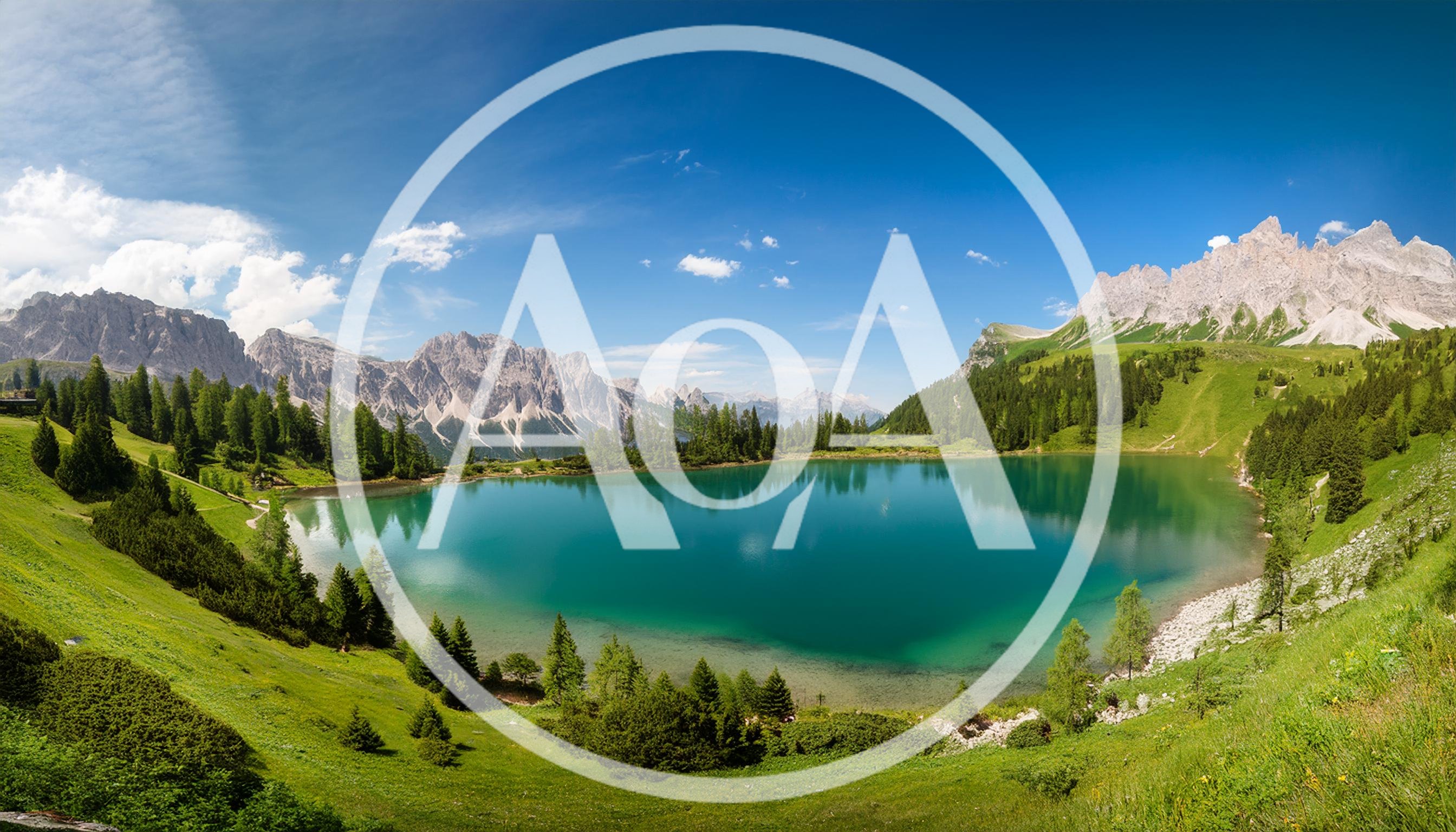 Panoramic View Of Lago Di Federa In The Dolomites
