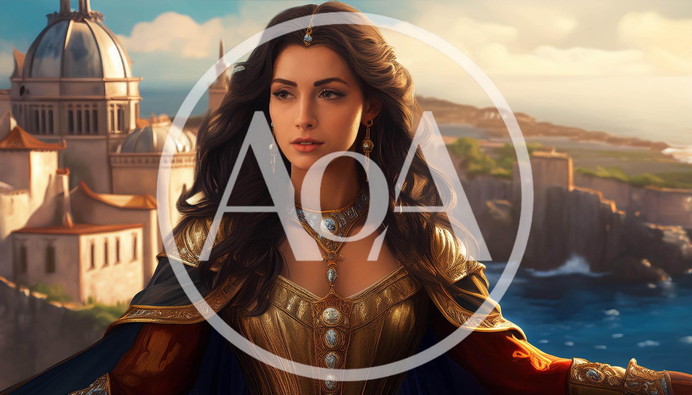 Portrait Of A Noblewoman In Golden Armor