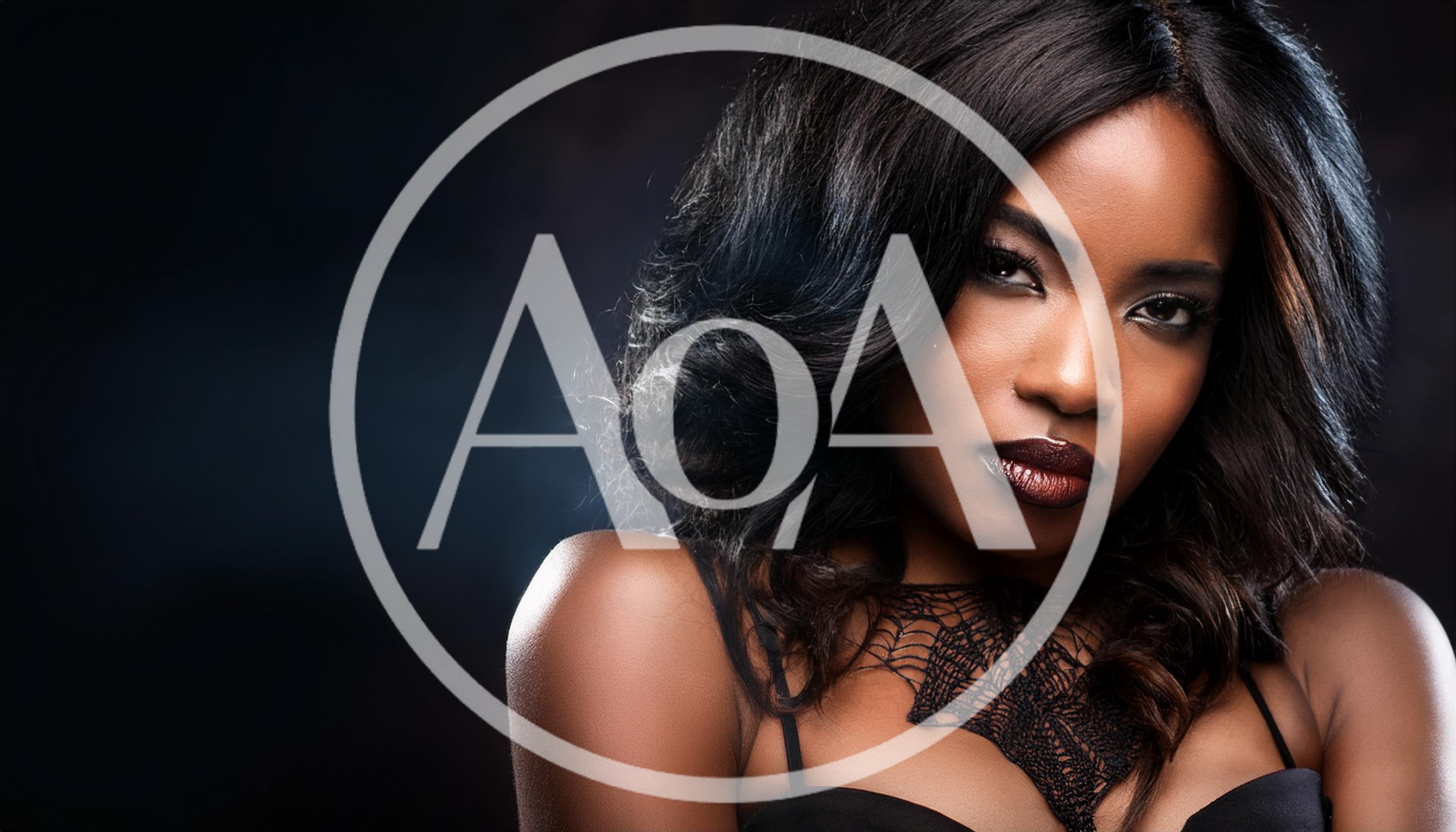 Portrait Of A Beautiful Woman With Dark Makeup