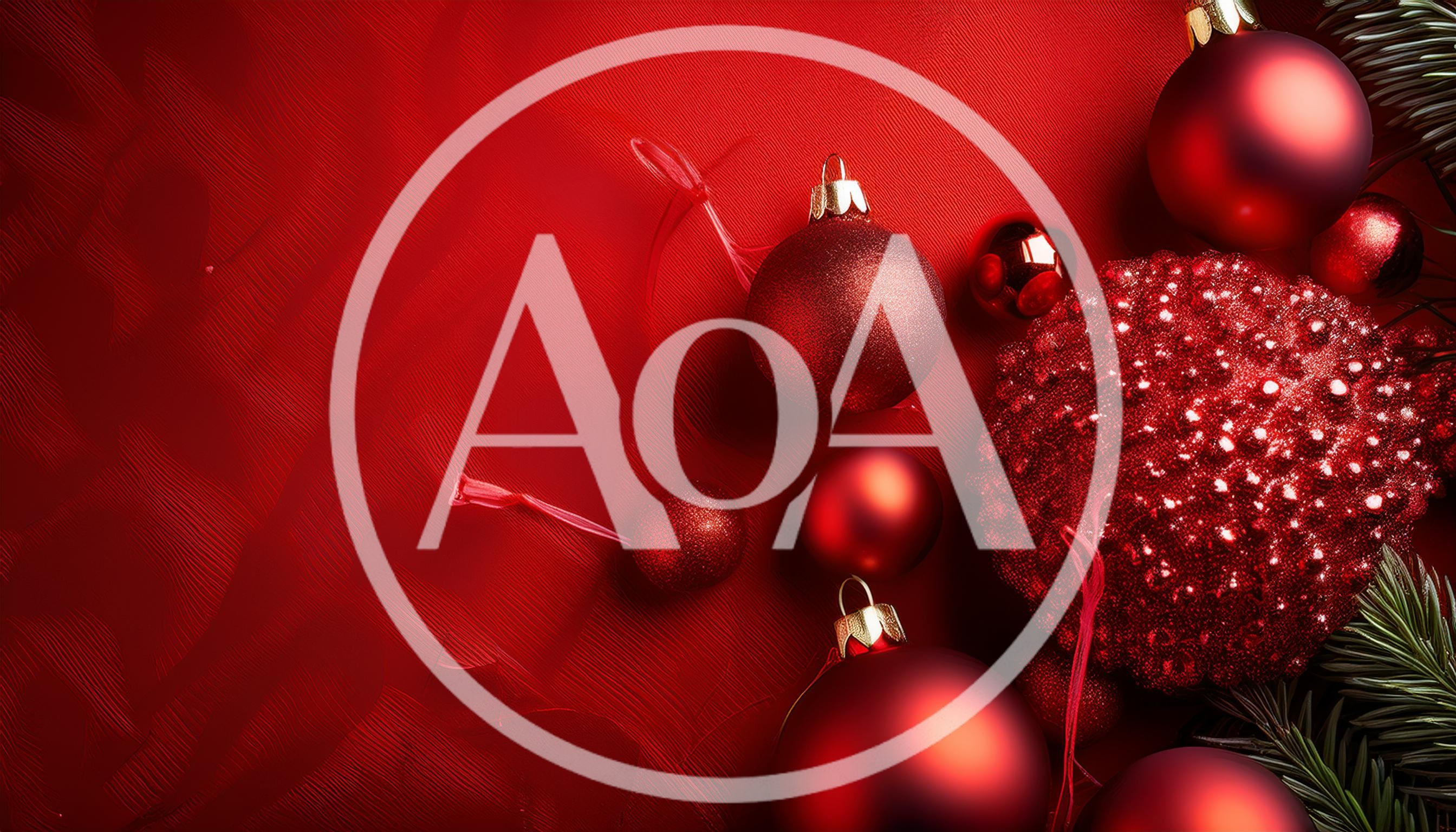 Red Christmas Ornaments On Textured Background