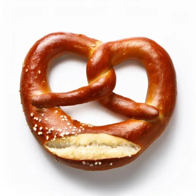 Traditional German Pretzel With Coarse Salt