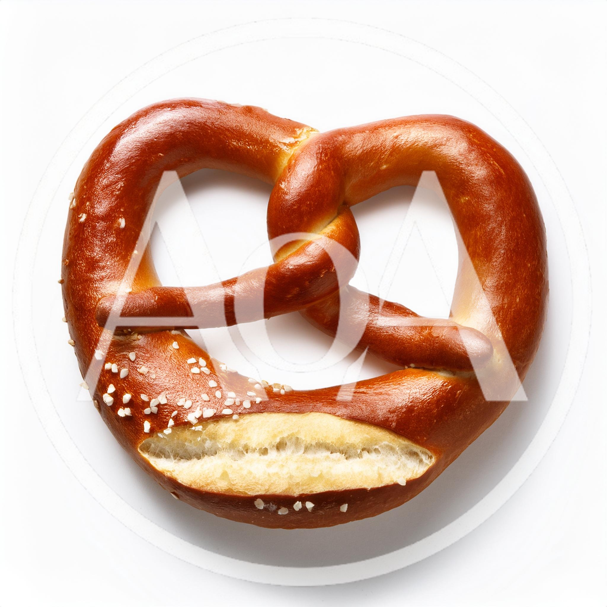 Traditional German Pretzel With Coarse Salt
