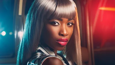 Portrait Of A Stylish Woman With Silver Hair