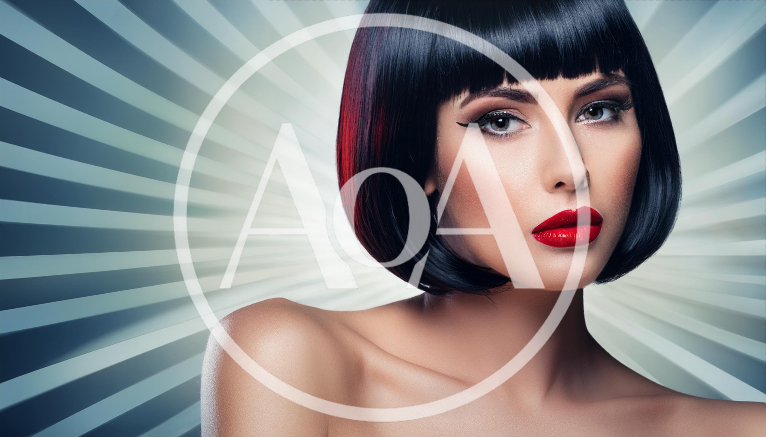 Portrait Of A Woman With A Stylish Bob Haircut