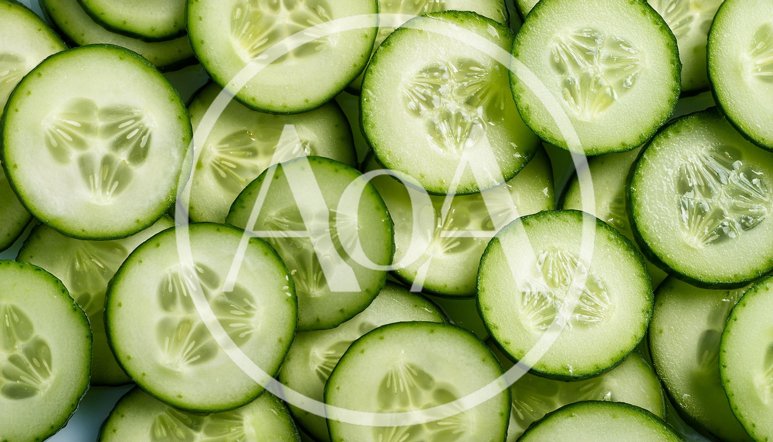 Fresh Sliced Cucumber Rounds Background