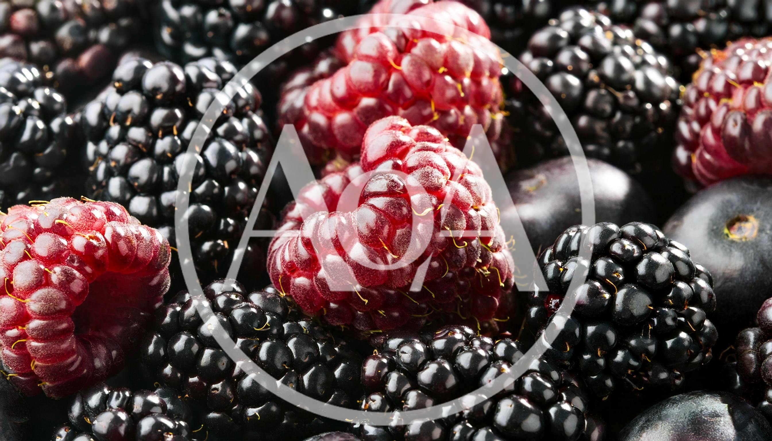 Fresh Ripe Raspberries And Blackberries Close Up