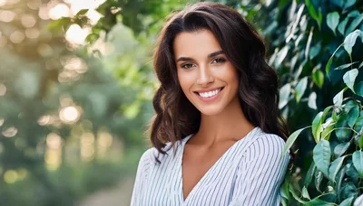 Portrait Of A Smiling Woman Outdoors