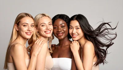 Diverse Group of Women Smiling Together