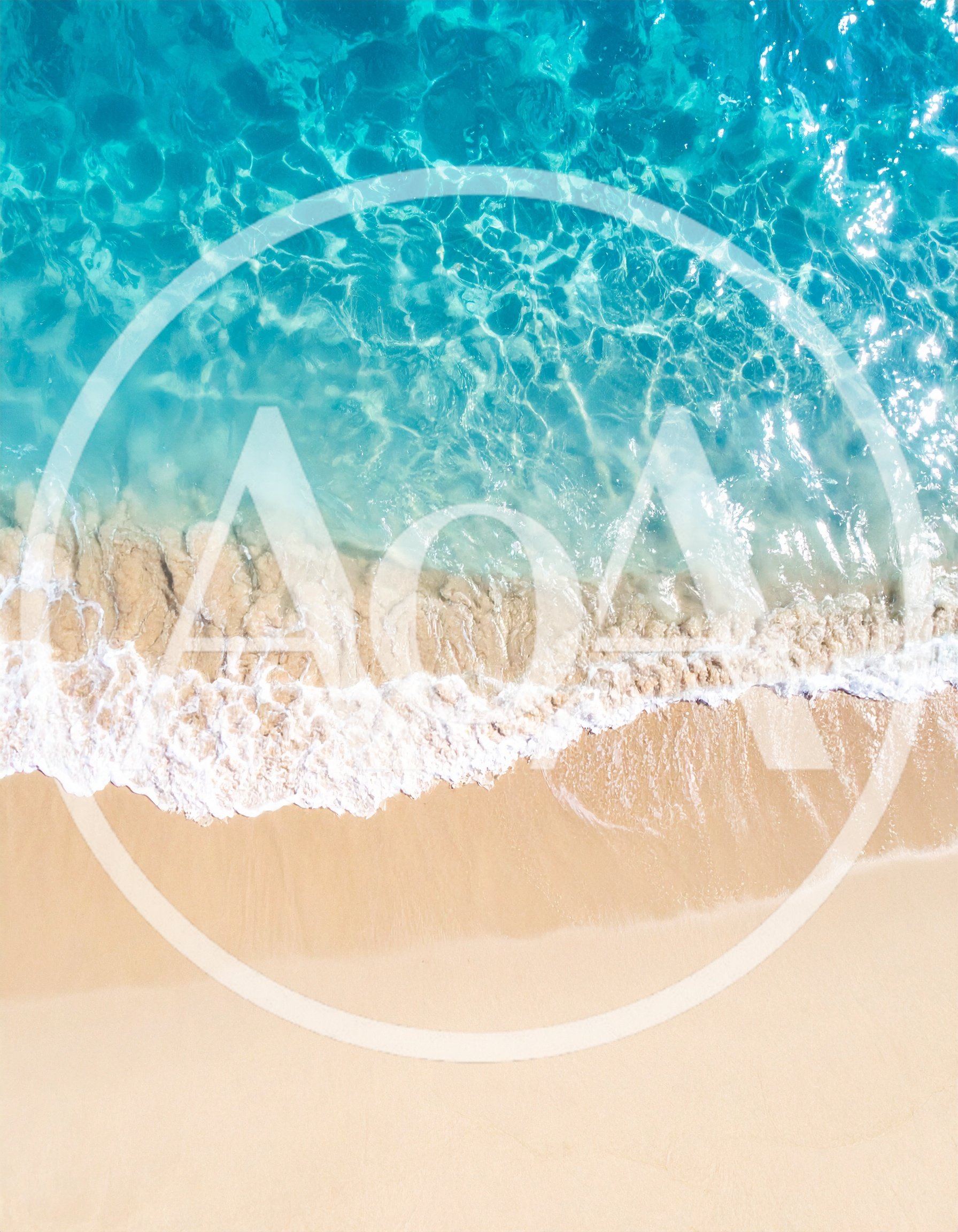 Aerial View Of Tropical Beach Shoreline