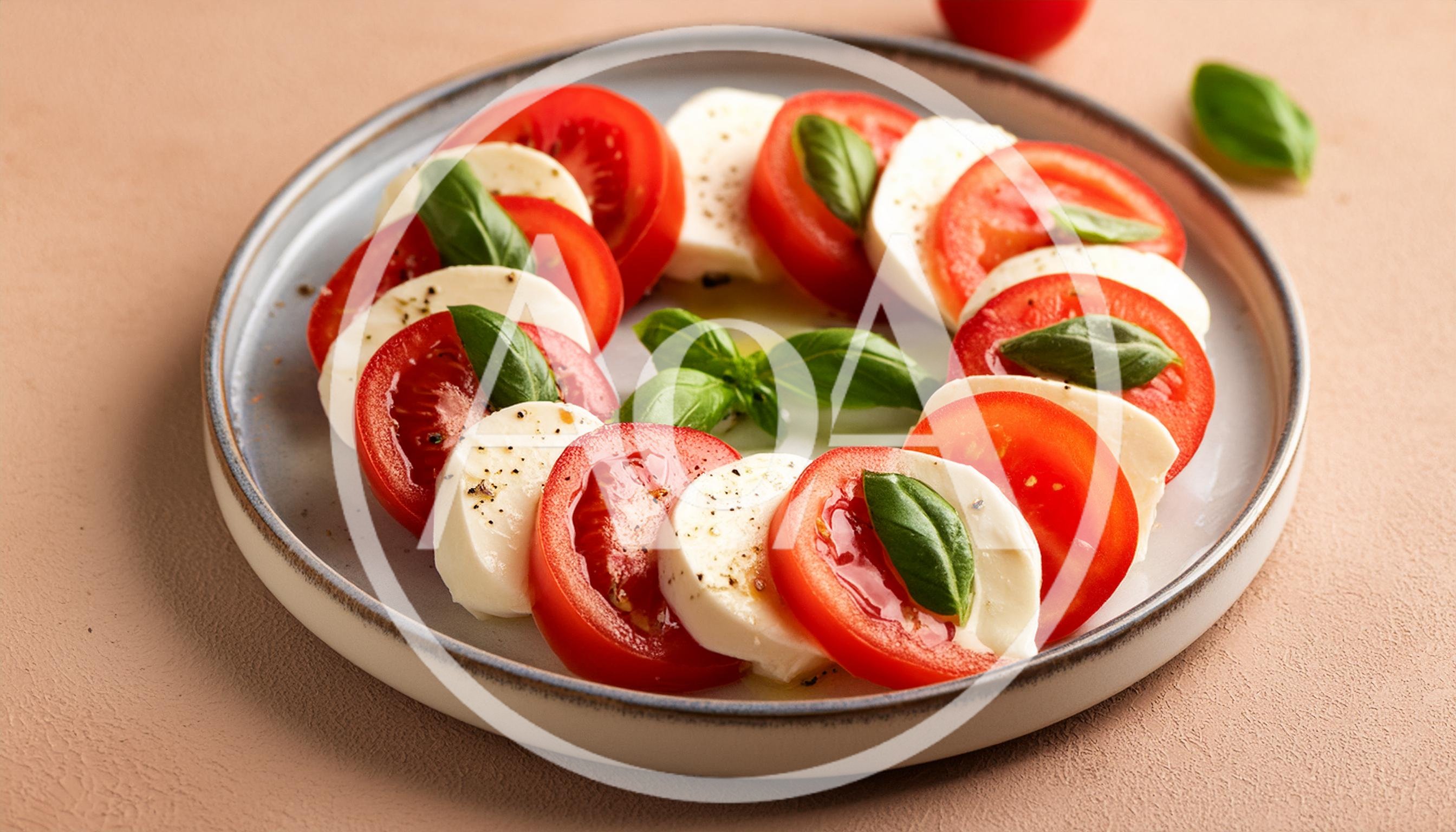 Caprese Salad With Fresh Mozzarella And Tomato Slices