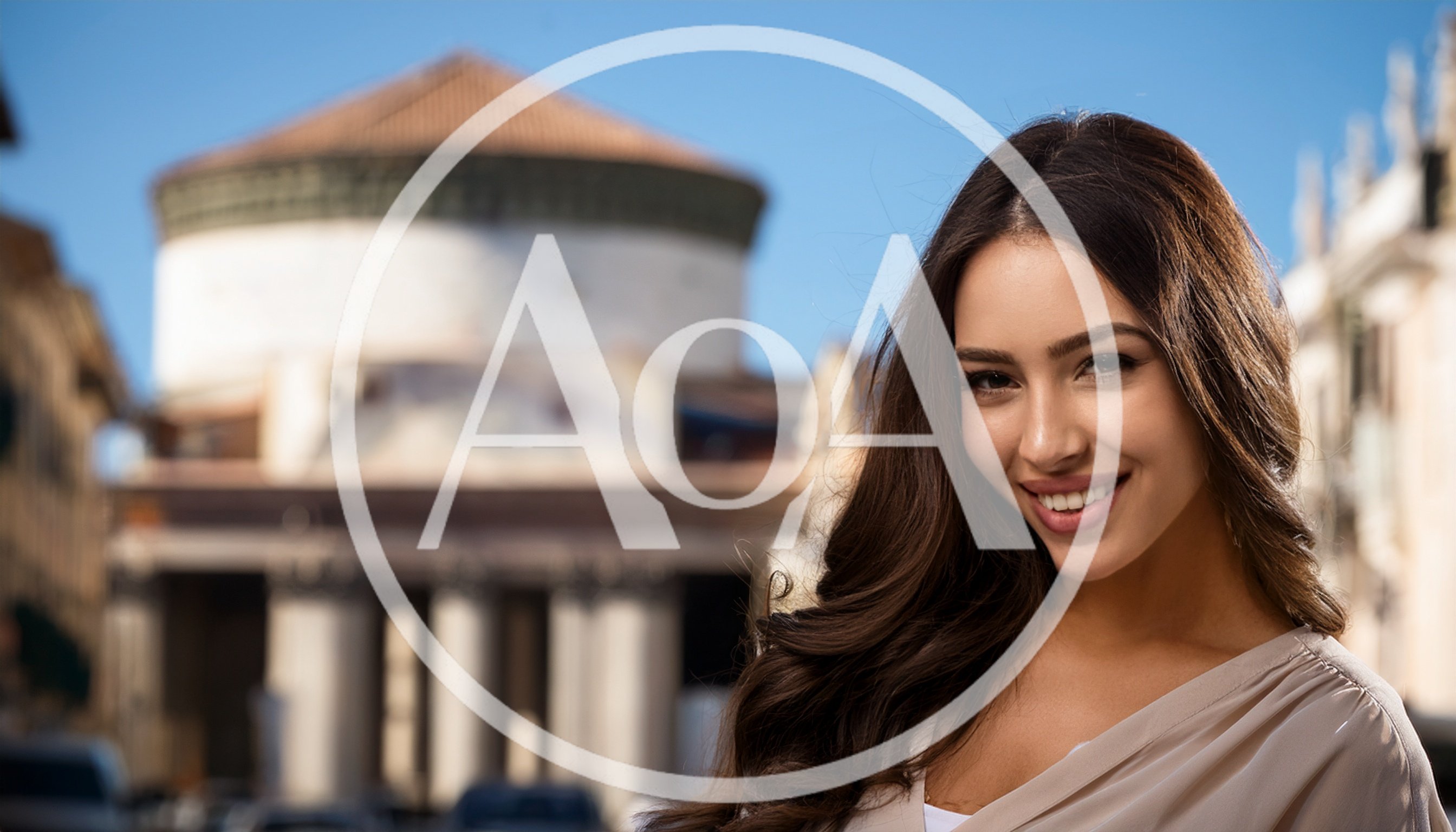 Portrait Of A Beautiful Woman In Rome