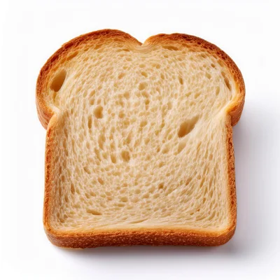 Single Slice Of Toasted White Bread
