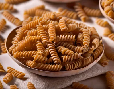 Bowl Of Whole Wheat Fusilli Pasta