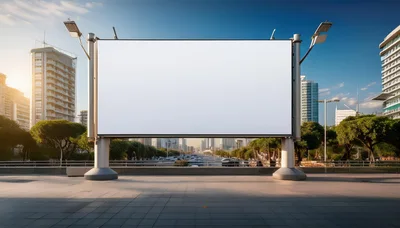 Blank Billboard Mockup on Urban City Street