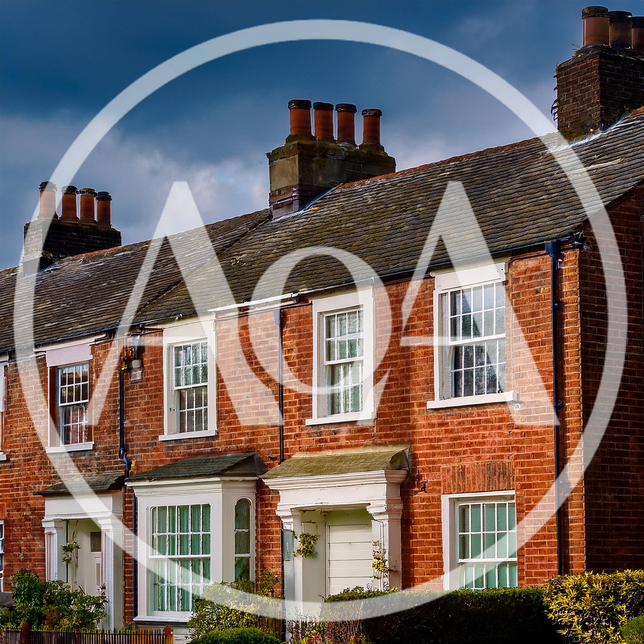 Traditional Red Brick Terraced Houses In England