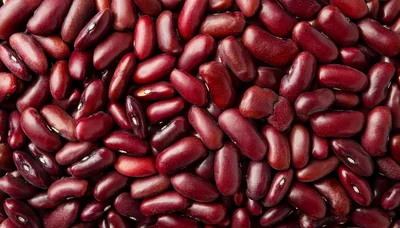 Top View Of Raw Red Kidney Beans