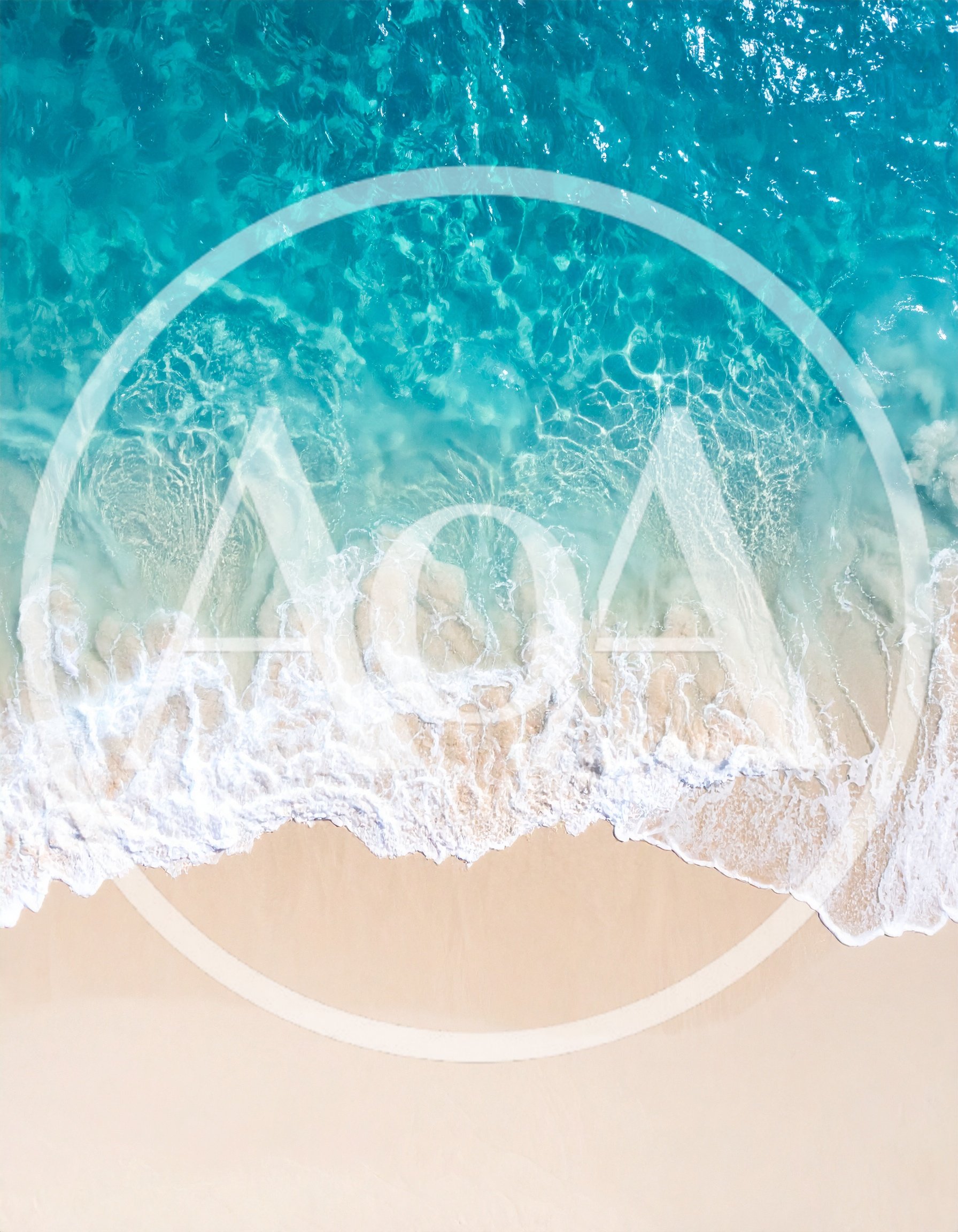 Aerial View Of Tropical Beach Waves